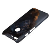 black wolf uncommon google pixel XL case (Top)