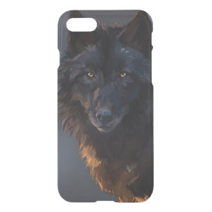 Black wolf iPhone SE/8/7 case