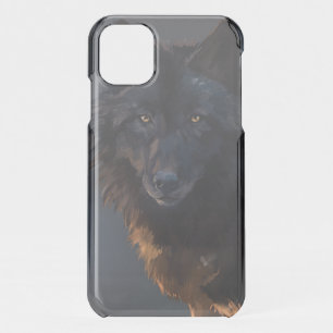 Black wolf iPhone 11 case
