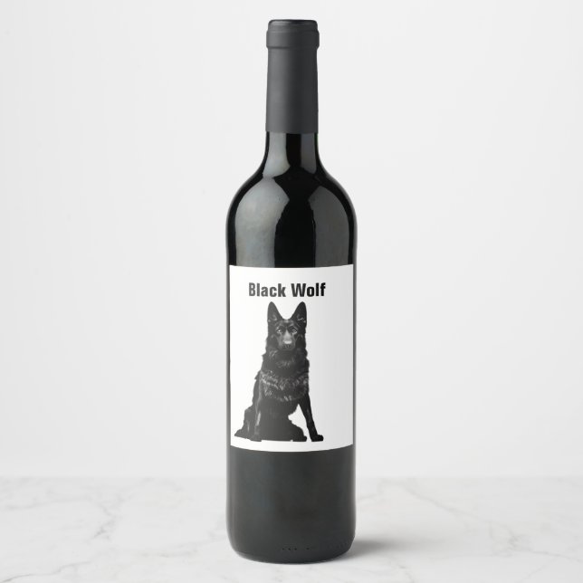 Black Wolf Wine Label (Front)