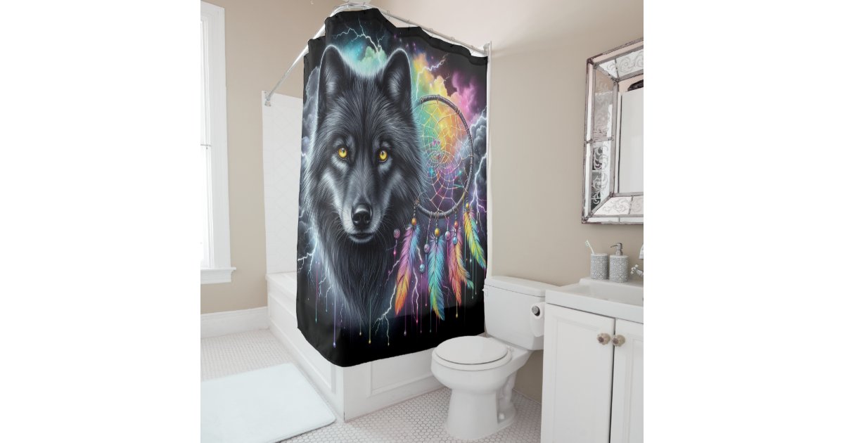 Stoneheart Wolf Gaze Shower Curtain NCU0DQQ0421
