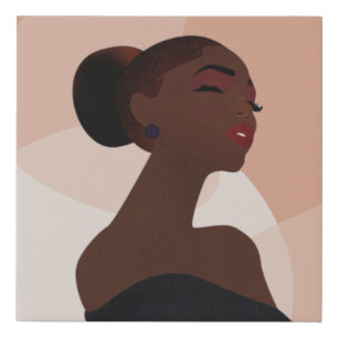 Black Woman Abstract Art Canvas Print