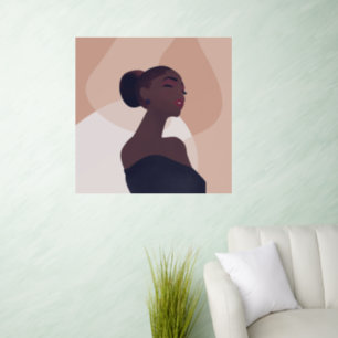 Black Woman Abstract Art Wall Decal