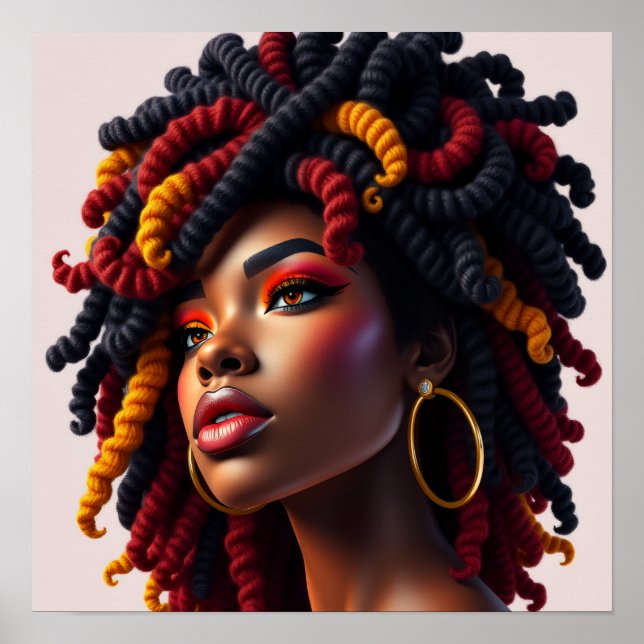 black woman african melanin sista brown skin girls poster (Front)