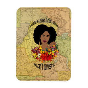 Black Woman African Proverbs Quotes Wisdom art Magnet