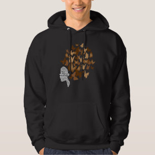 Black Woman Afro Butterfly Cool Black History Mont Hoodie