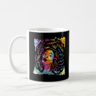 Black Woman Afro Melanin Pride Black History Month Coffee Mug