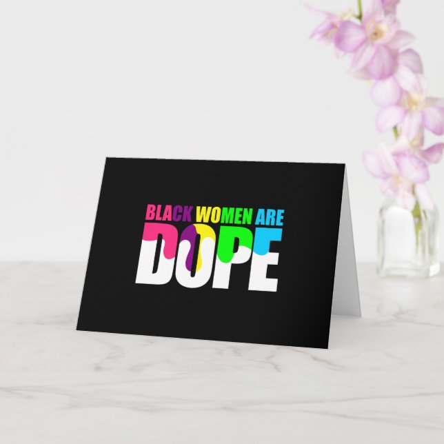 Black Woman Are Dope Black Pride History Card (Orchid)