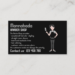 Black Woman Barber Hair Salon for kids Business Card