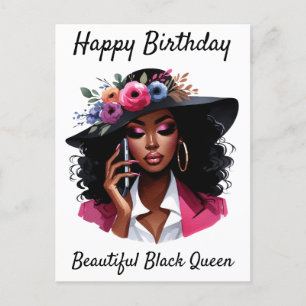 Black woman birthday card