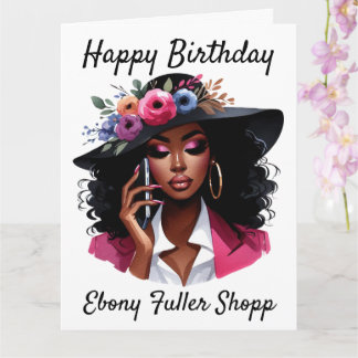 Black woman birthday card