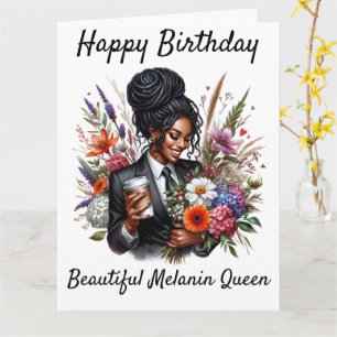 Black woman birthday card