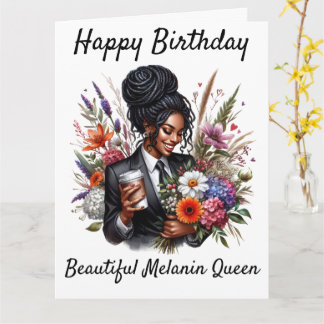 Black woman birthday card