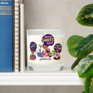Black Woman Crazy Plant Lady, Home Sweet Home Scented Candle