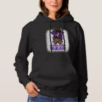 Black Woman Domestic Violence Warrior Afro Messy B Hoodie