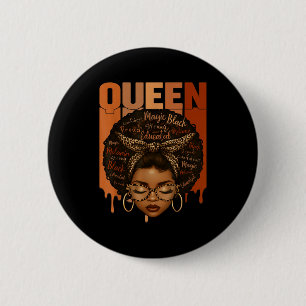 Black Woman Educated Strong Black History Month Gi Button