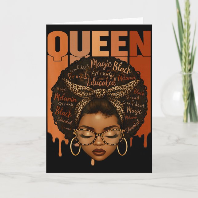 Black Woman Educated Strong Black History Month Gi Card (Front)