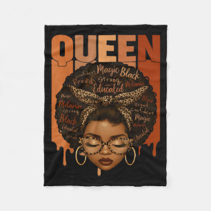 Black Woman Educated Strong Black History Month Gi Fleece Blanket