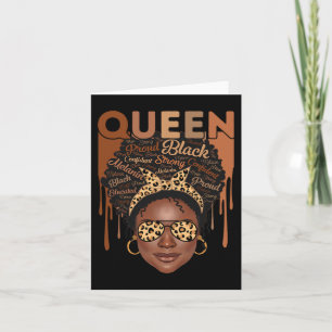 Black Woman Educated Strong Melanin Queen African Card