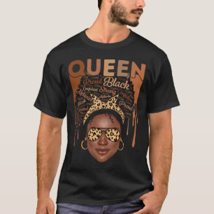 Black Woman Educated Strong Melanin Queen African T-Shirt