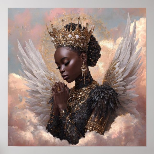 Black Woman Empowerment Art Poster (Front)