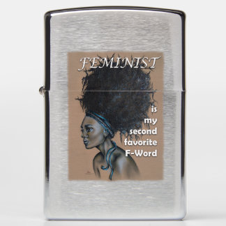 Black Woman Feminist Is My Second Favorite F Word Zippo Lighter
