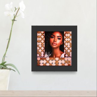 Black Woman Floral Pattern Downloadable Wall Art
