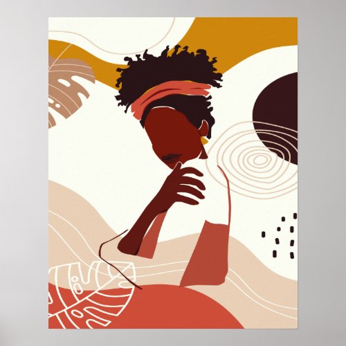 Black Woman Illustration Art Portrait Print