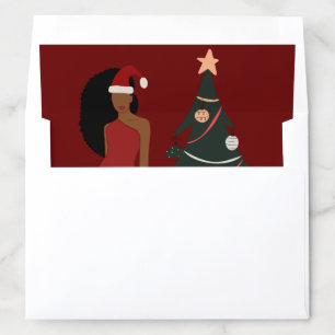 Black Woman Leo Zodiac Christmas Ornament Envelope Liner