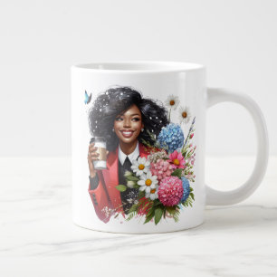 Black woman melanin sista African American women Giant Coffee Mug