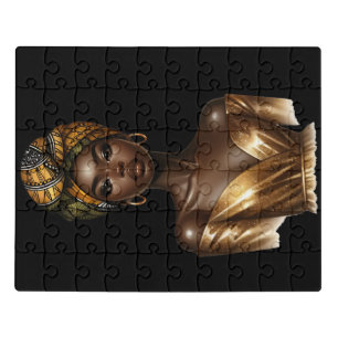 Black woman melanin sista brown skin girls African Jigsaw Puzzle