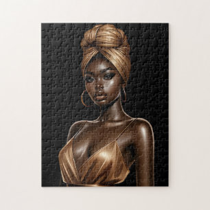 Black woman melanin sista brown skin girls African Jigsaw Puzzle