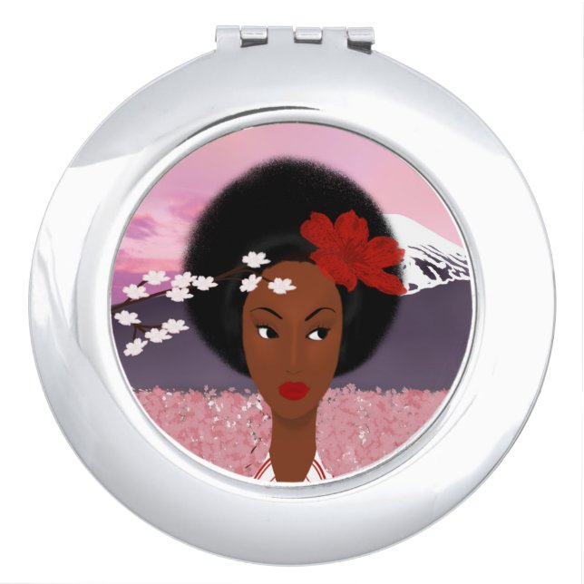 Black Woman Mirror- Black mother's day gift Compact Mirror (Front)