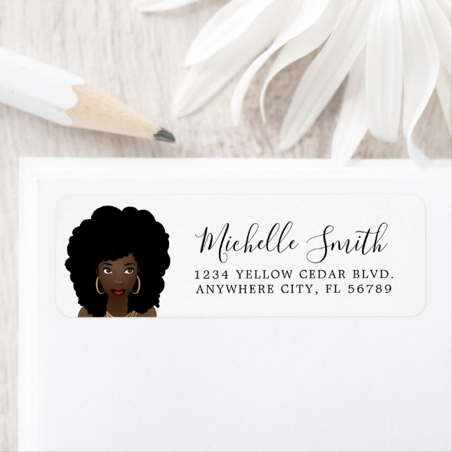 Black Woman, Natural Hair Beauty Label (Insitu)