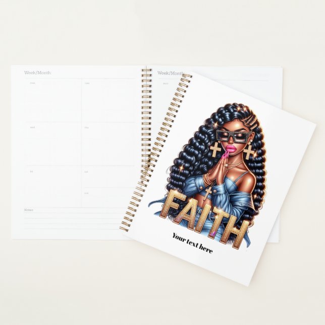 Black Woman of Faith Christian Prayer Planner (Display)