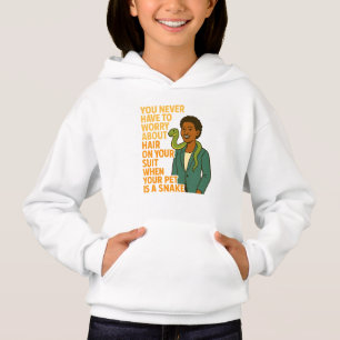 Black Woman & Pet Snake – No Suit Hair Funny Quote Hoodie
