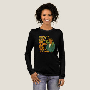 Black Woman & Pet Snake – No Suit Hair Funny Quote Tri-Blend Shirt