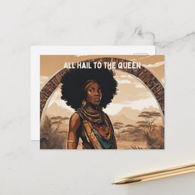 Black Woman Postcard (Front/Back In Situ)