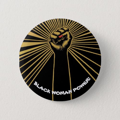 Black Woman Power Button