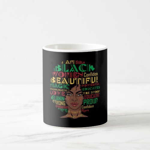 Black Woman Powerful African American Black Coffee Mug