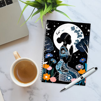 Black Woman Prayer Spiral Notebook