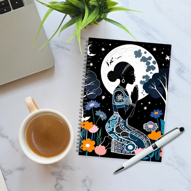 Black Woman Prayer Spiral Notebook (Creator Uploaded)