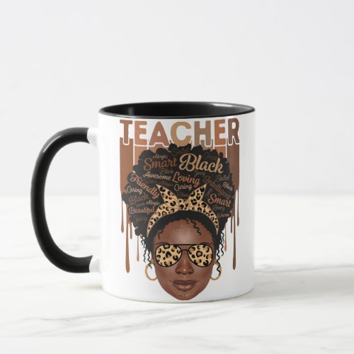 Black Woman Teacher Afro Smart African American Lo Mug