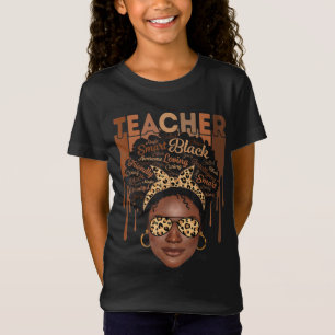 Black Woman Teacher Afro Smart African American Lo T-Shirt