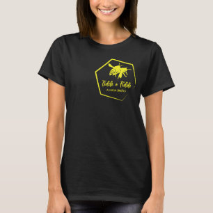 Black woman tee with our adorable yellow bees