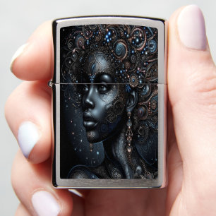 Black Woman Vibrant Artistic Collectible Zippo Lighter
