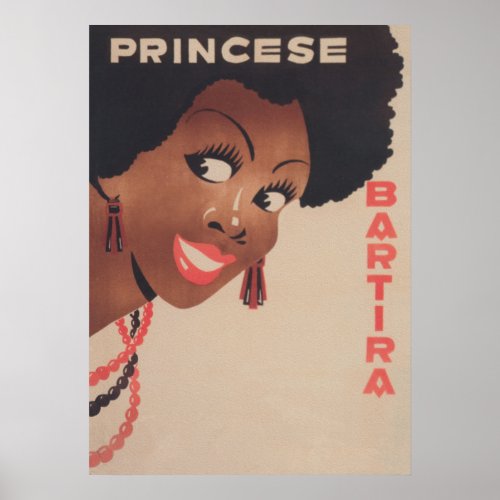 Black Woman Vintage Art Portrait Poster