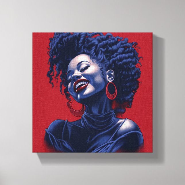 BLACK WOMANS JOY CANVAS PRINT (Front)