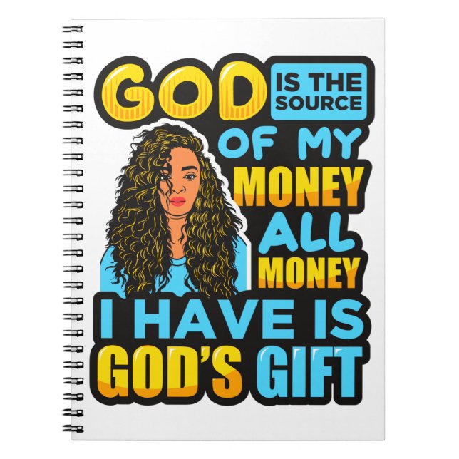 Black women African American melanin sista queen Notebook (Front)