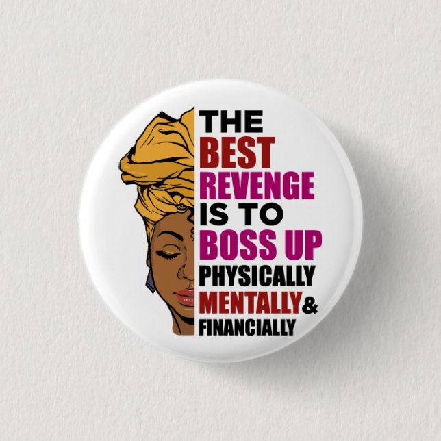 Black women African American melanin women sista Button (Front)